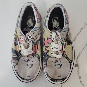 Vans Peanuts By Schulz Kids Sneakers Size 11 Charlie brown snoopy shoes